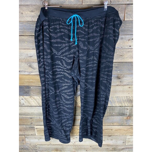 Joe Boxer Women's Plus Sz 4X Black & Silver Pajama Pants Sleepwear Lounge Pants - Picture 1 of 10